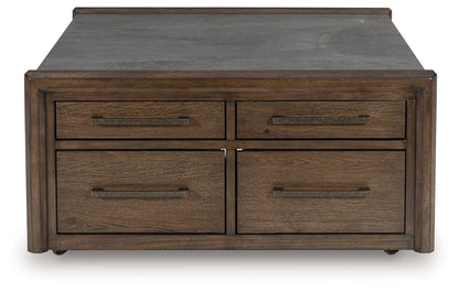 Kallenny - Brown / Gray - Square Cocktail Table - Hornell Furniture Outlet