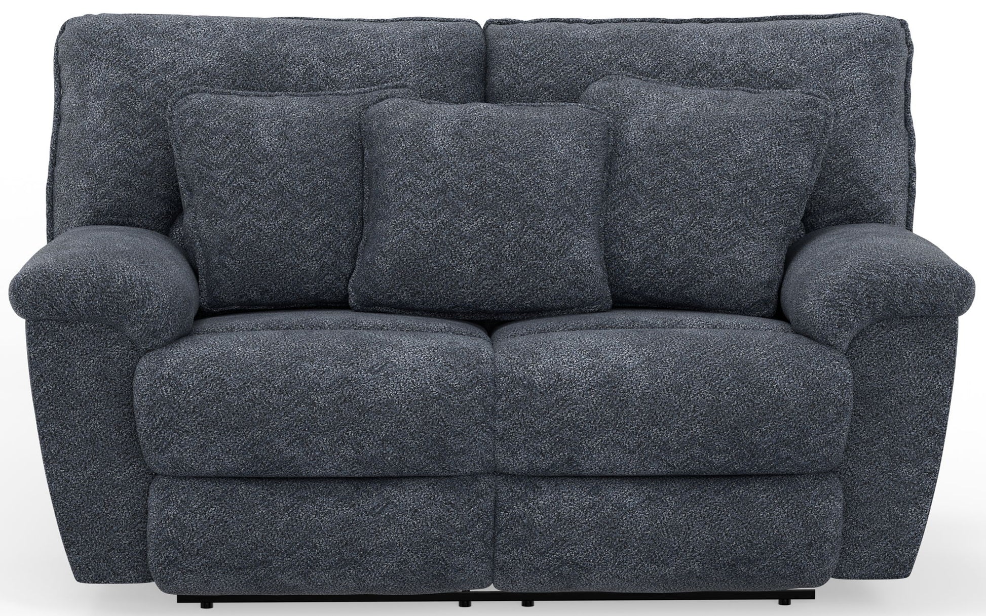 Paxon - Deep Seat Power Reclining Loveseat With Power Adjustable Headrest - Smoke - Hornell Furniture Outlet