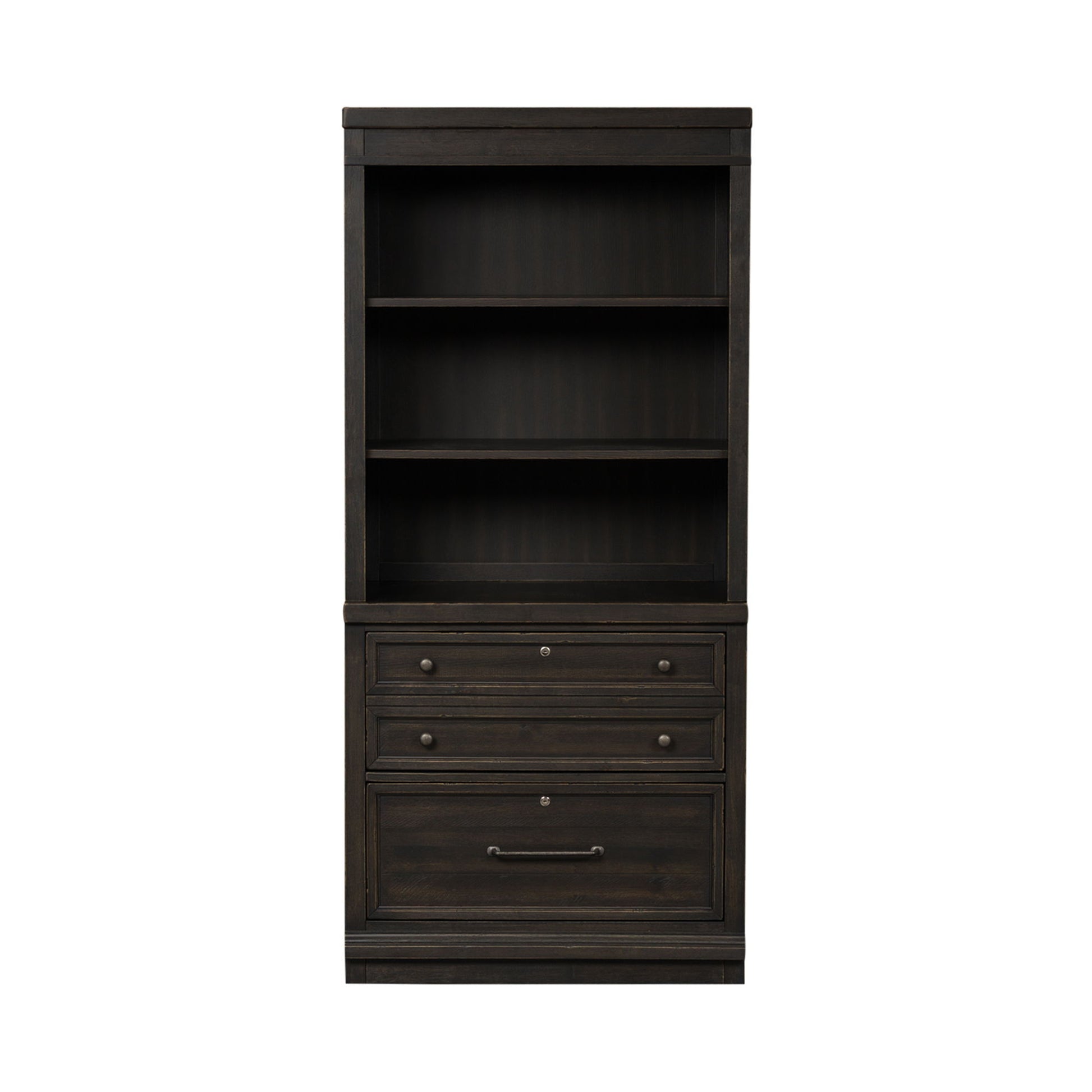 Harvest Home - 2 Piece Hutch & Cabinet Set - Black - Hornell Furniture Outlet