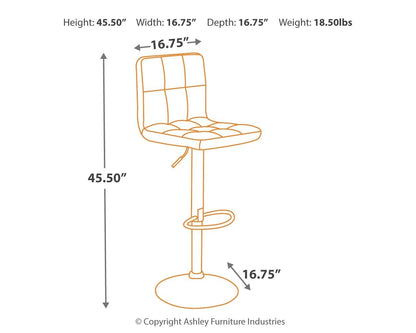 Bellatier - Adjustable Height Barstool (Set of 2) - Hornell Furniture Outlet