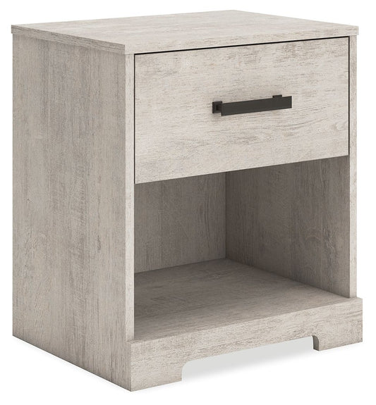 Shawburn - Gray - One Drawer Night Stand - Hornell Furniture Outlet