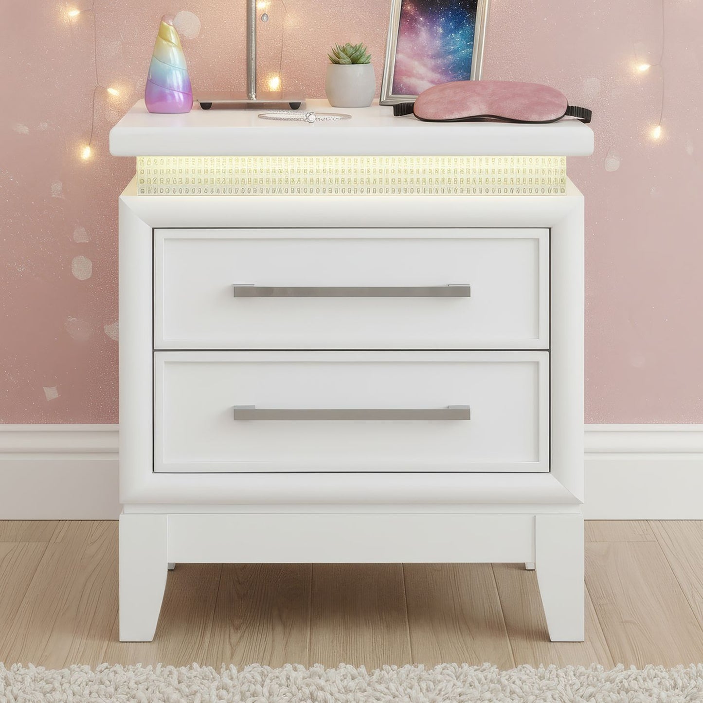 Reflections - Nightstand With Charging Station - Hornell Furniture Outlet