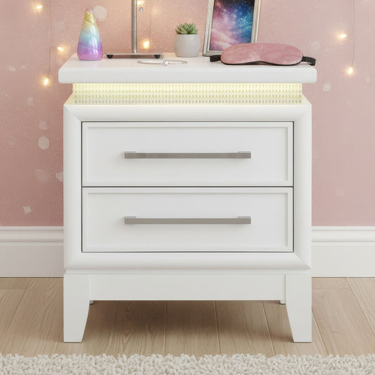 Reflections - Nightstand With Charging Station - Hornell Furniture Outlet
