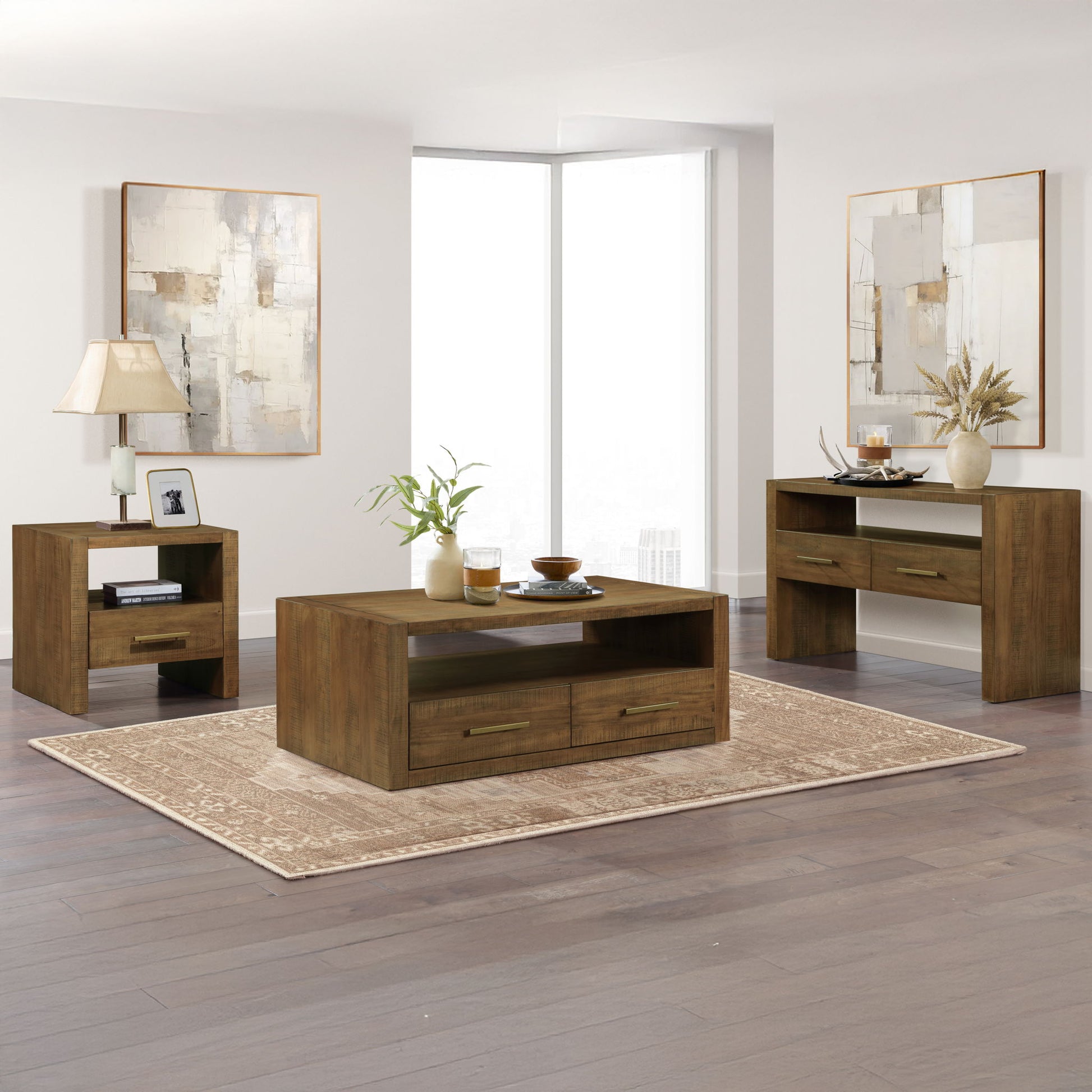 Garland - 3 Piece Table Set, Wood Top - Hornell Furniture Outlet