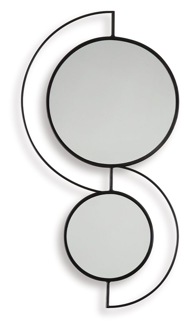 Shayham - Black - Accent Mirror - Hornell Furniture Outlet