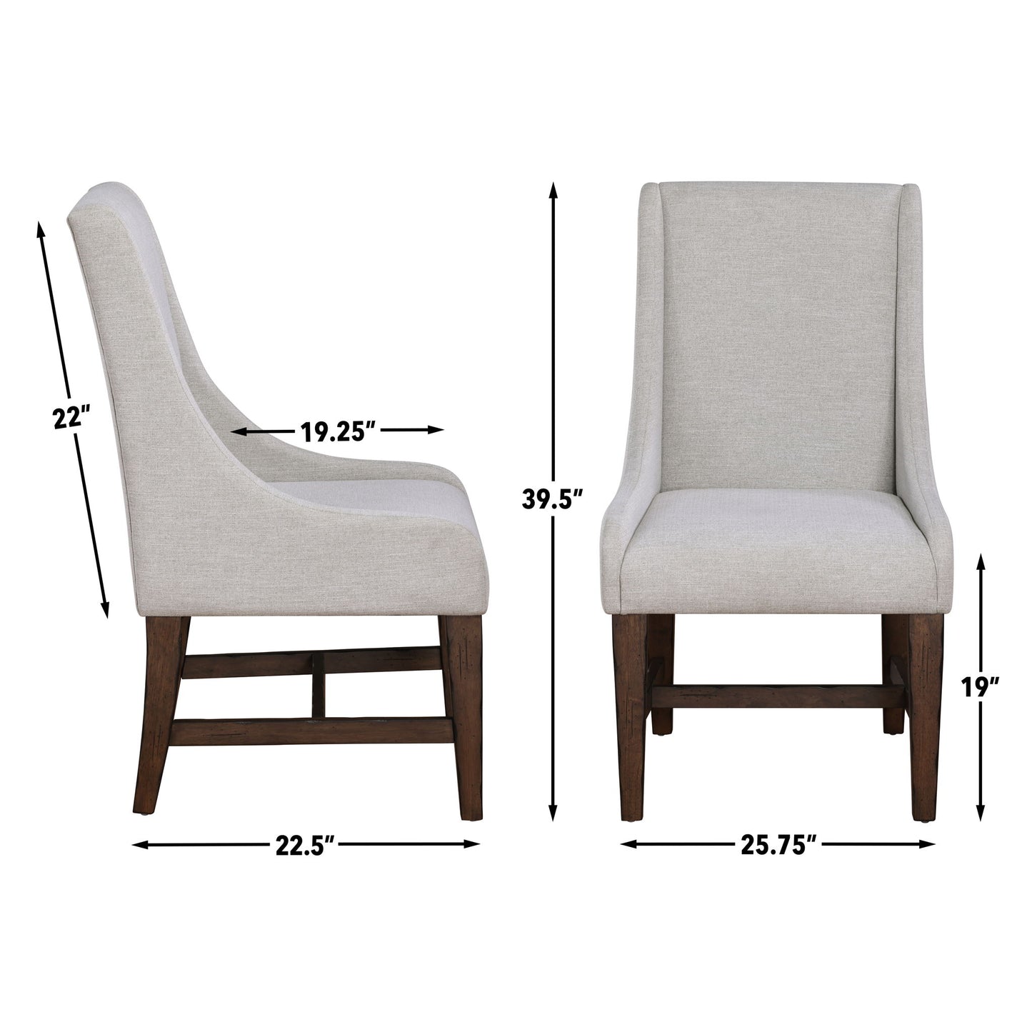 Auburn - Arm Chair (Set of 2) - White - Hornell Furniture Outlet