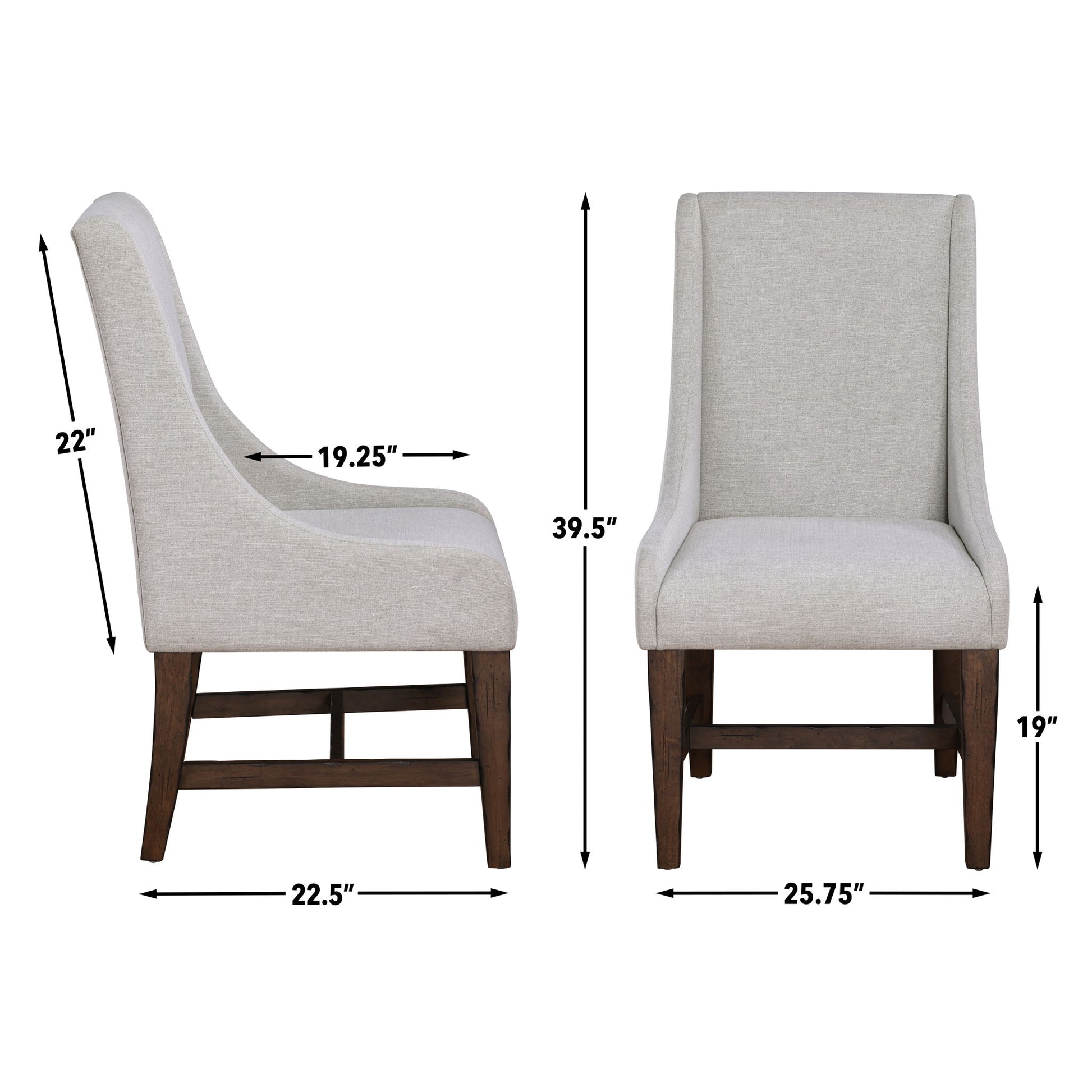 Auburn - Arm Chair (Set of 2) - White - Hornell Furniture Outlet