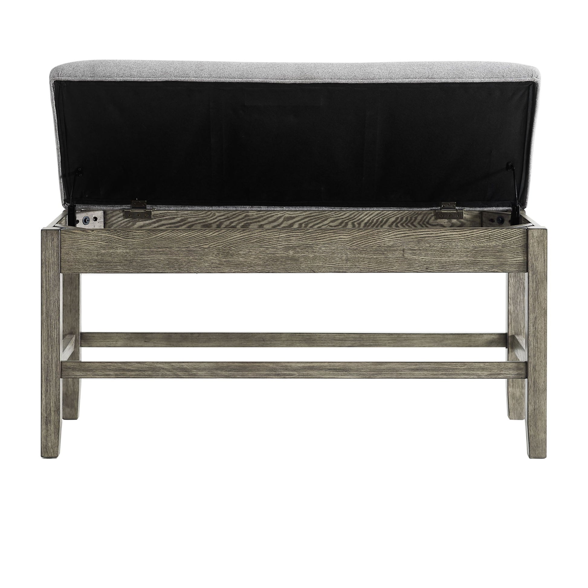 Grayson - Storage Counter Bench - Dark Gray - Hornell Furniture Outlet