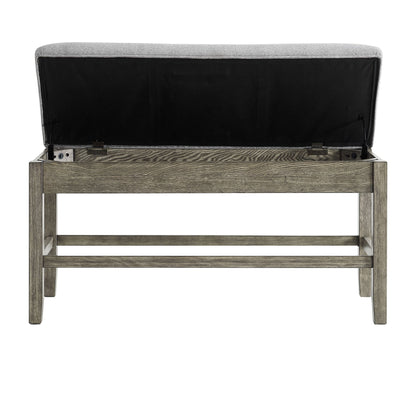Grayson - Storage Counter Bench - Dark Gray - Hornell Furniture Outlet