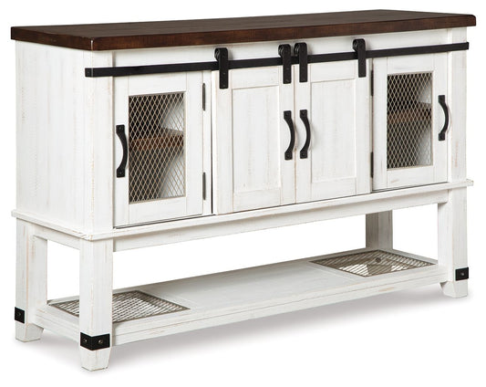 Valebeck - Dining Room Server - White / Brown - Hornell Furniture Outlet