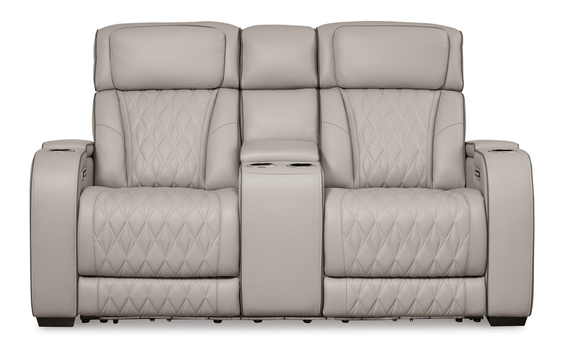 Boyington - Power Reclining Loveseat With Console/Adj Hdrst - Hornell Furniture Outlet
