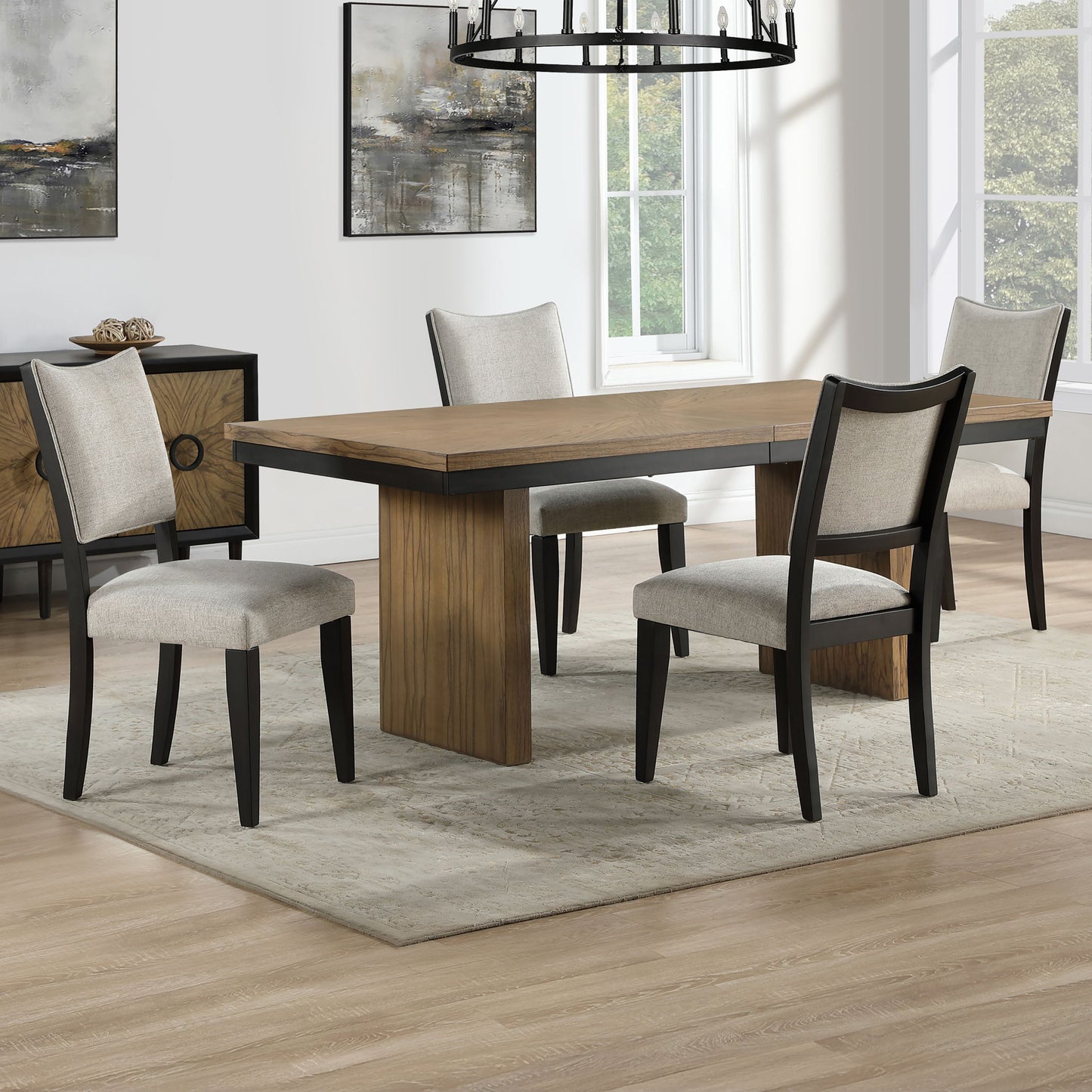 Roatan - 5 Piece Table Dining Set - Brown - Hornell Furniture Outlet