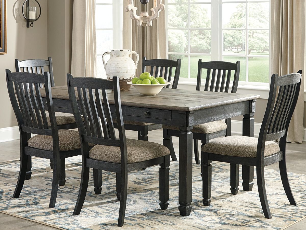 Tyler Creek - Black / Gray - Rectangular Dining Room Table - Hornell Furniture Outlet