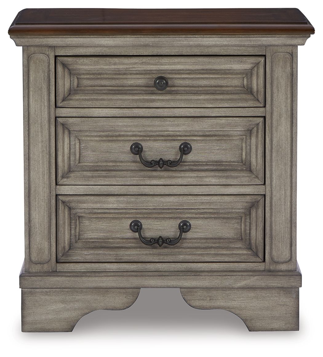 Lodenbay - Antique Gray - Three Drawer Night Stand - Hornell Furniture Outlet