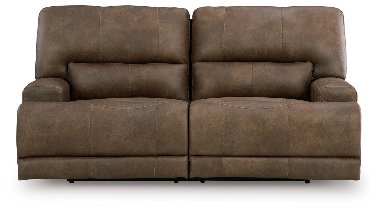 Beckley Place - Earth - 2 Seat Power Reclining Sofa With Adjustable Headrest - Hornell Furniture Outlet