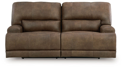 Beckley Place - Earth - 2 Seat Power Reclining Sofa With Adjustable Headrest - Hornell Furniture Outlet