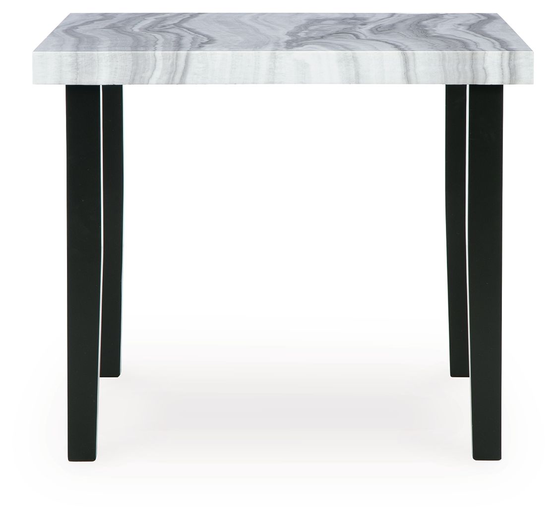 Mervannie - Square Dining Room Counter Table - Gray / Black - Hornell Furniture Outlet