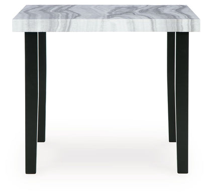 Mervannie - Square Dining Room Counter Table - Gray / Black - Hornell Furniture Outlet