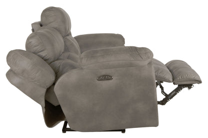 Ferrington - Power Lay Flat Reclining Sofa with Power Adjustable Headrest - Hornell Furniture Outlet