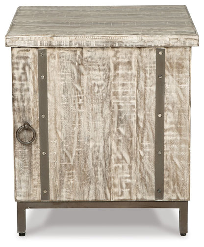 Laddford - Accent Cabinet - Shelf - Whitewash - Hornell Furniture Outlet