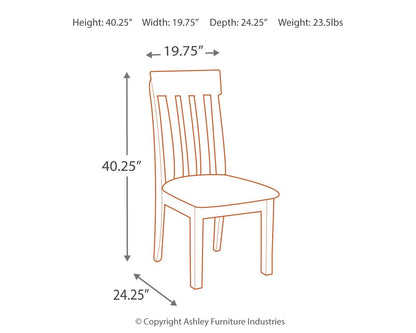 Haddigan - Dark Brown - Dining UPH Side Chair (Set of 2) - Hornell Furniture Outlet
