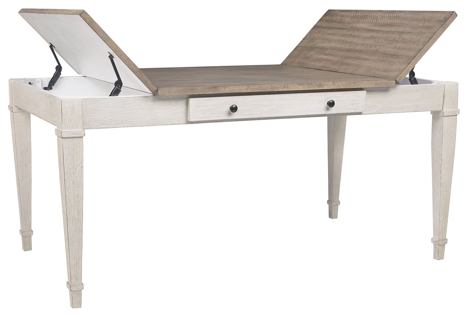 Skempton - White - RECT DRM Table w/Storage - Hornell Furniture Outlet