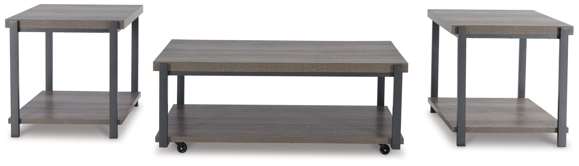 Wilmaden - Gray / Black - Occasional Table Set (Set of 3) - Hornell Furniture Outlet