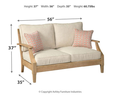 Clare View - Beige - Loveseat w/Cushion - Hornell Furniture Outlet