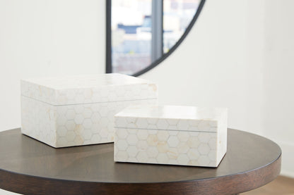 Aldenburg - Cream - Box Set (Set of 2) - Hornell Furniture Outlet