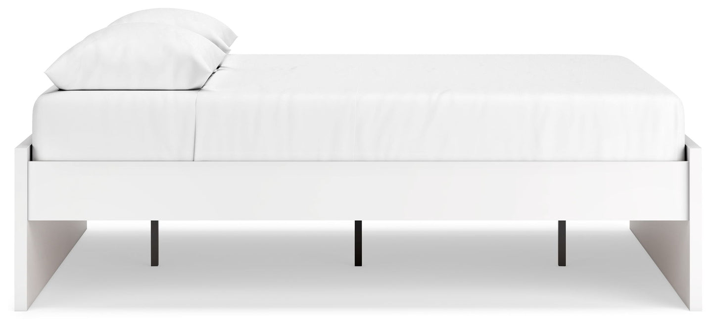 Onita - White - Queen Platform Bed - Hornell Furniture Outlet