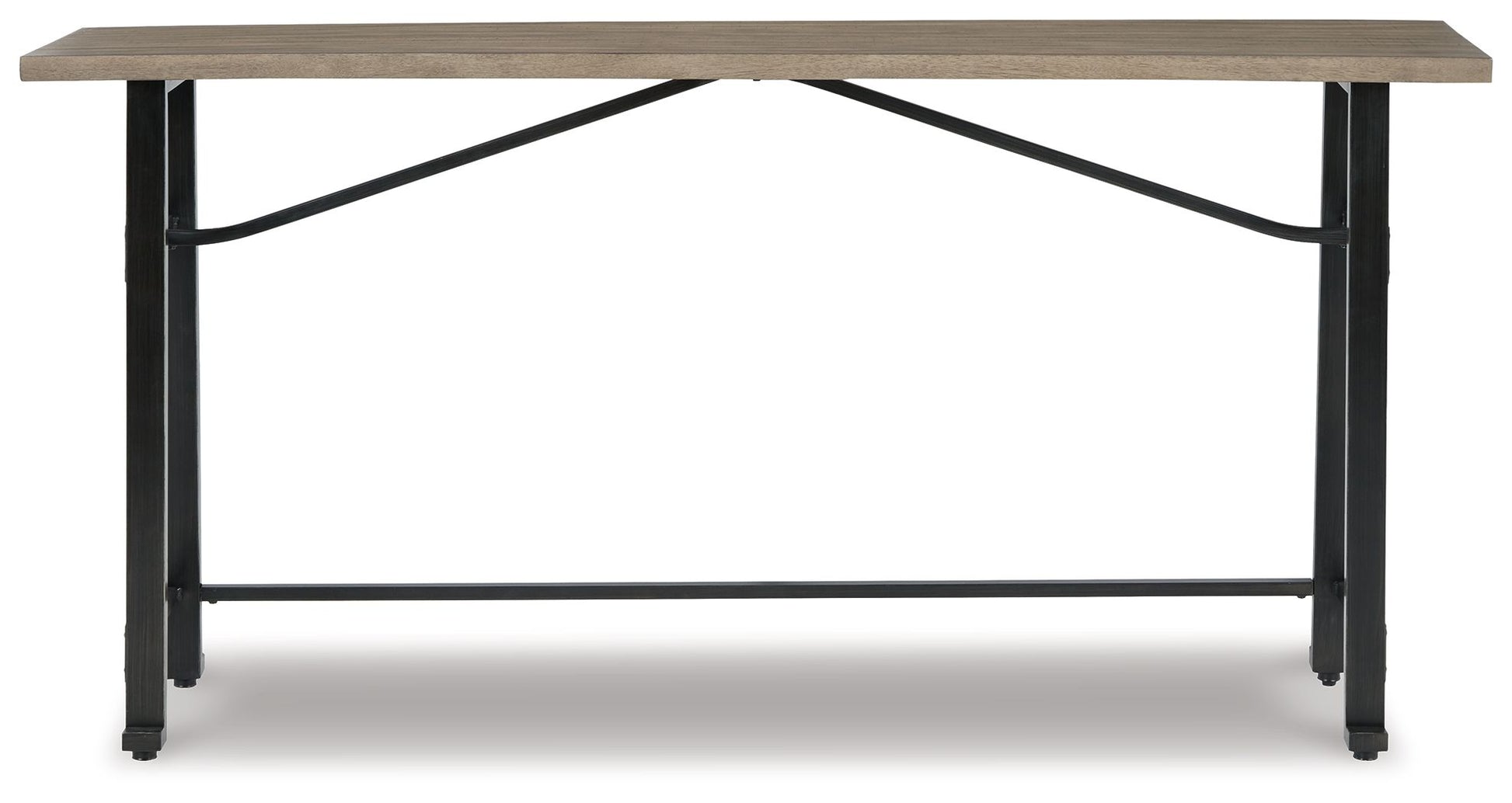 Lesterton - Light Brown / Black - Long Counter Table - Hornell Furniture Outlet