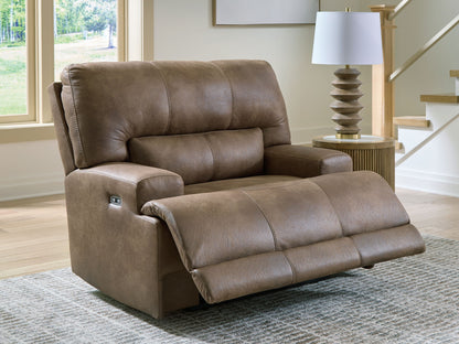 Beckley Place - Earth - Power Recliner With Adjustable Headrest - Hornell Furniture Outlet