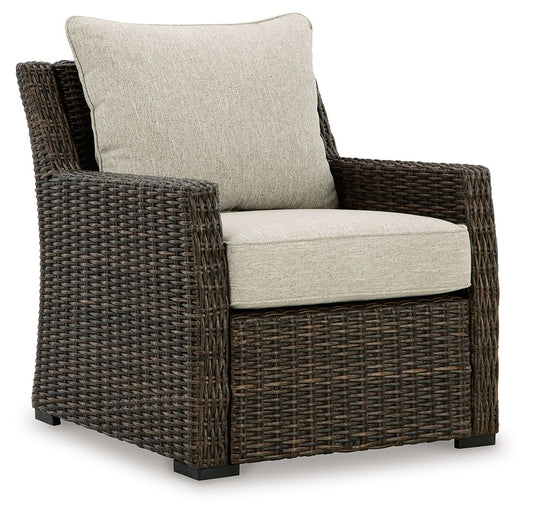 Brook Ranch - Brown - Lounge Chair With Cushion - Hornell Furniture Outlet