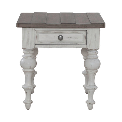 River Place - End Table - White - Hornell Furniture Outlet