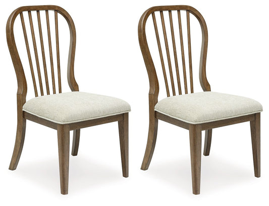 Sturlayne - Brown - Dining Upholstered Side Chair (Set of 2) - Spindleback - Hornell Furniture Outlet