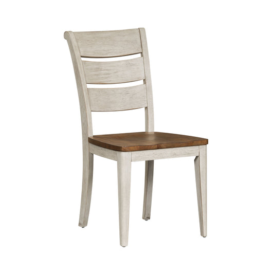 Farmhouse Reimagined - Ladder Back Side Chair - White - Hornell Furniture Outlet