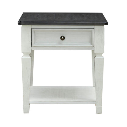 Allyson Park - Drawer End Table - White - Hornell Furniture Outlet