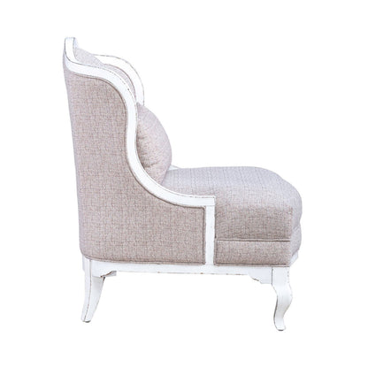 Magnolia Manor - Upholstered Accent Chair - Antique White & Weathered Bark - Hornell Furniture Outlet
