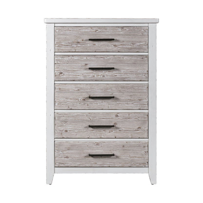 Backroads - 5 Drawer Chest - White - Hornell Furniture Outlet