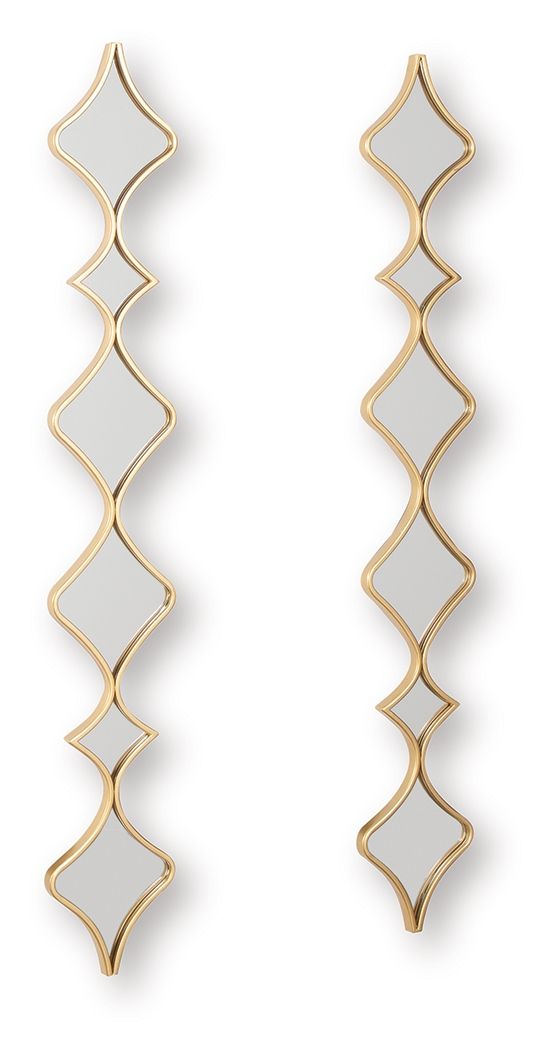 Harriswood - Gold Finish - Accent Mirror Set (Set of 2) - Hornell Furniture Outlet
