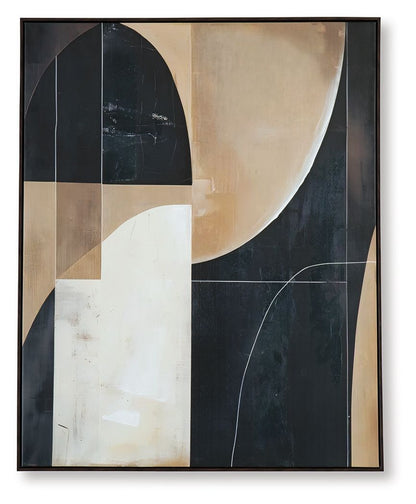 Ewanford - Black / Brown / Tan - Wall Art - Hornell Furniture Outlet