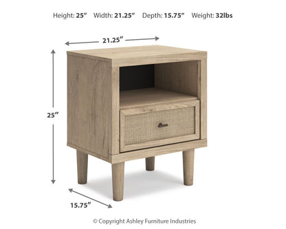 Cielden - Two - Tone - One Drawer Night Stand - Hornell Furniture Outlet