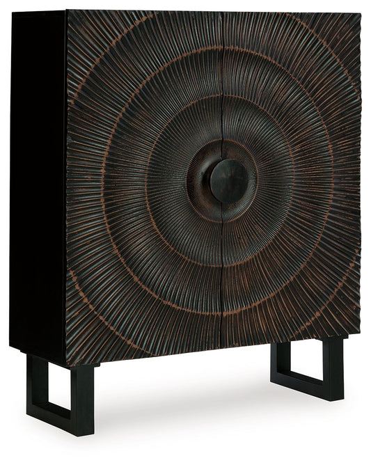 Fosterman - Distressed Black - Accent Cabinet - Hornell Furniture Outlet