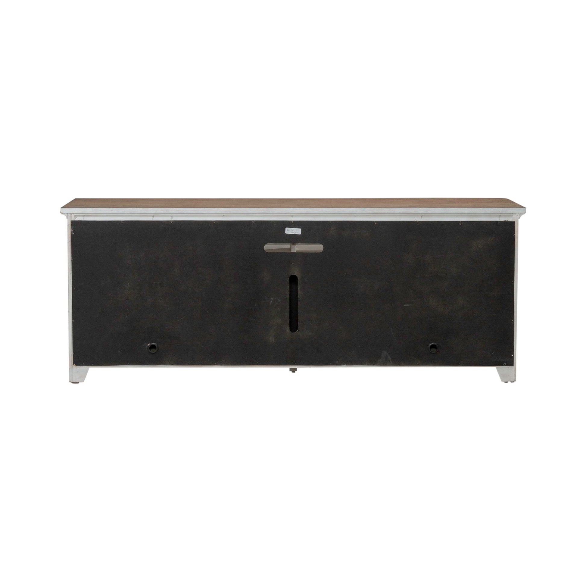 Fireplace TV Consoles - 79" Console With Fire - Medium Brown - Hornell Furniture Outlet