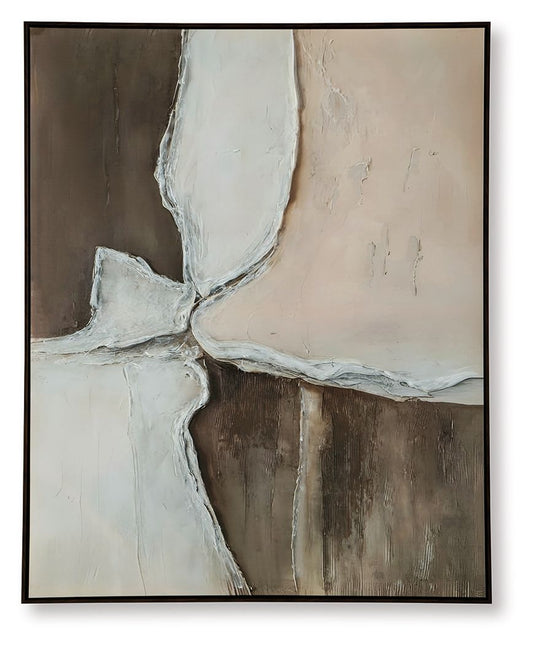 Junward - Brown / Tan / White - Wall Art - Hornell Furniture Outlet