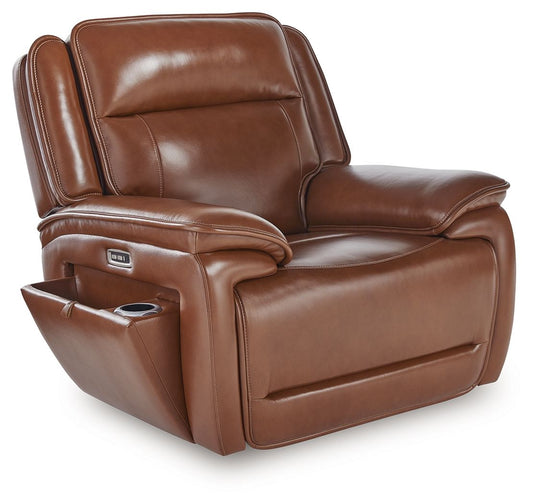 Healy Pier - Chocolate - Power Recliner / Adj Headrest - Hornell Furniture Outlet