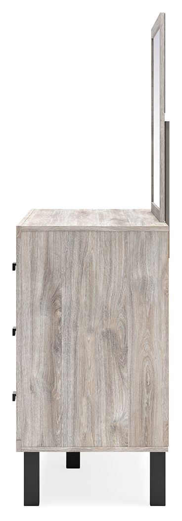 Vessalli - Gray - Dresser And Mirror - Hornell Furniture Outlet