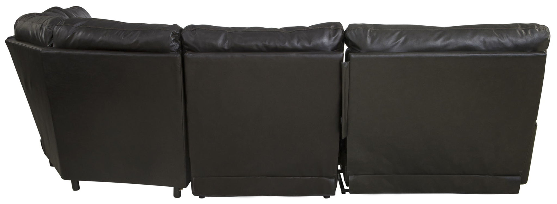 Como - 5 Piece Italian Leather Match Reclining Sectional - Hornell Furniture Outlet