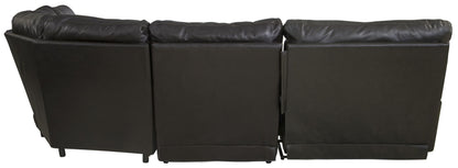 Como - 5 Piece Italian Leather Match Reclining Sectional - Hornell Furniture Outlet