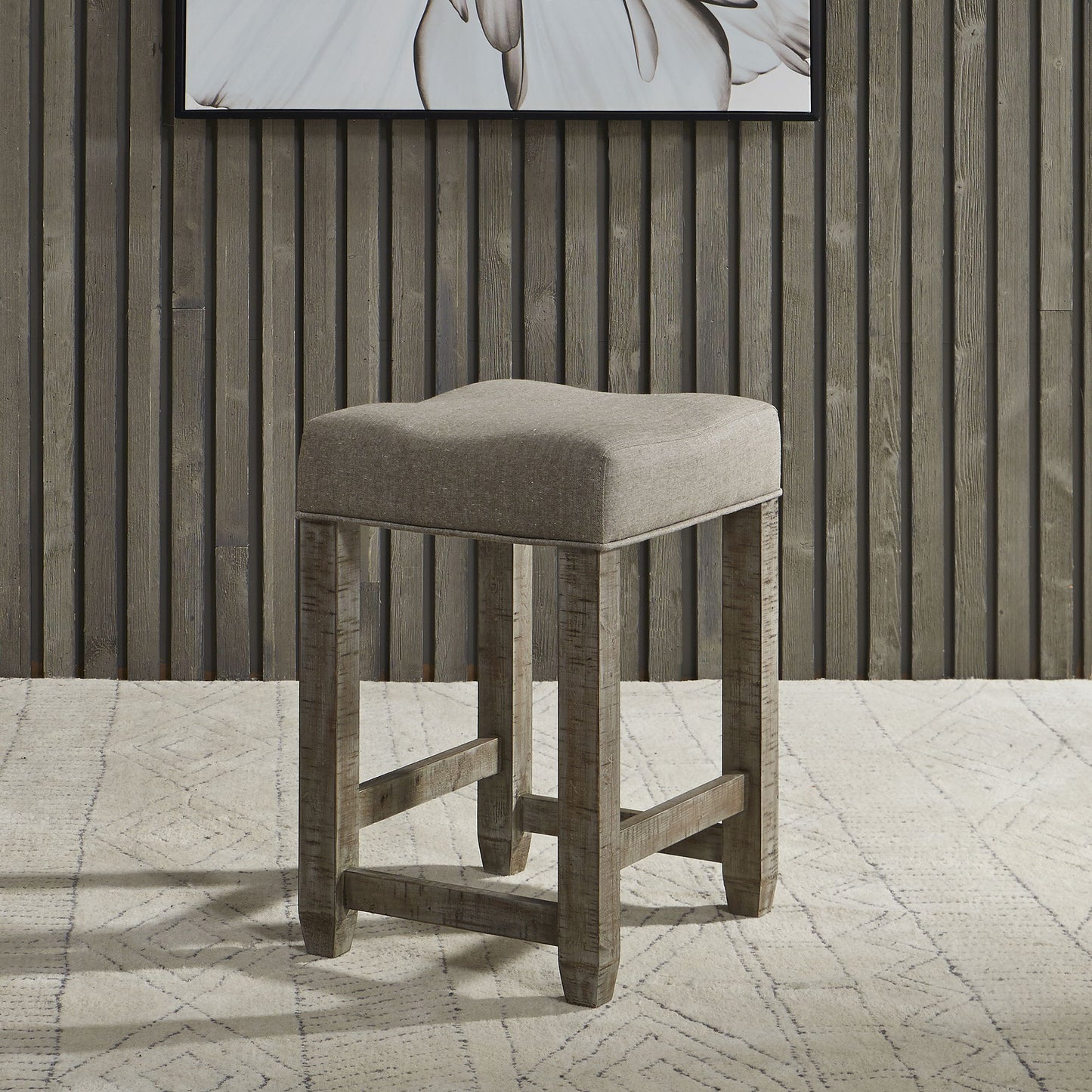 Parkland Falls - Upholstered Console Stool - Light Brown - Hornell Furniture Outlet